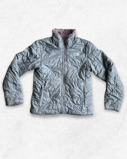 Abrigo The North Face Reversible Niñas Rosa y Gris M - Segunda Mano