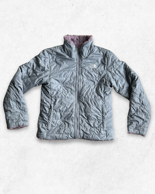 Abrigo The North Face Reversible Niñas Rosa y Gris M - Segunda Mano