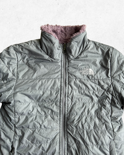 Abrigo The North Face Reversible Niñas Rosa y Gris M - Segunda Mano