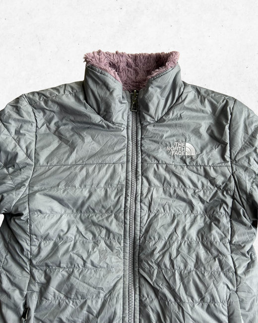 Abrigo The North Face Reversible Niñas Rosa y Gris M - Segunda Mano