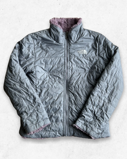 Abrigo The North Face Reversible Niñas Rosa y Gris M - Segunda Mano