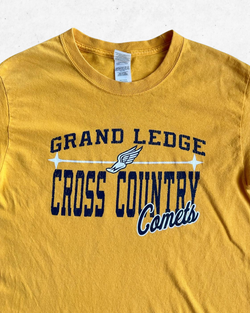 Camiseta de Manga Larga American Vintage Cross Country Comets Amarillo S - Segunda Mano