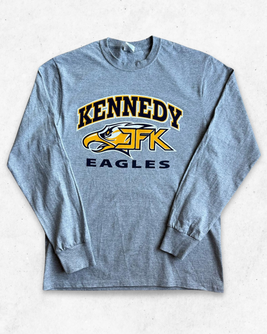 Camiseta de Manga Larga American Vintage Kennedy Eagles JFK Gris M