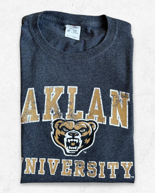 Camiseta American Vintage Oakland University Gris S