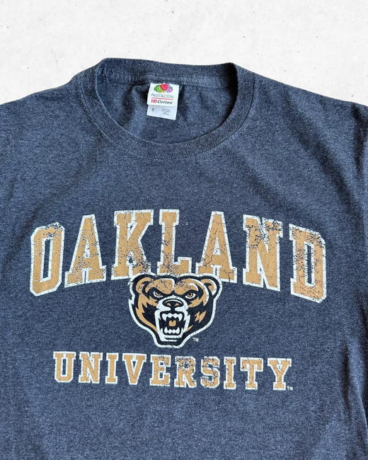 Camiseta American Vintage Oakland University Gris S