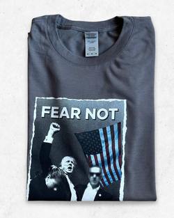 Camiseta American Vintage Donald Trump Fear Not Gris M