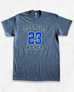 Camiseta American Vintage Ice Eagles Hockey Gris M - Segunda Mano