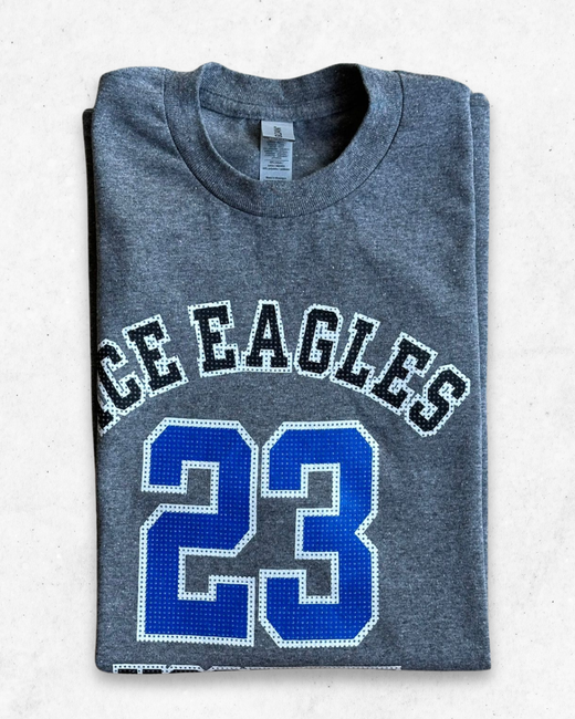 Camiseta American Vintage Ice Eagles Hockey Gris M - Segunda Mano