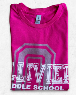 Camiseta American Vintage Ollivier Middle School Fucsia L - Segunda Mano
