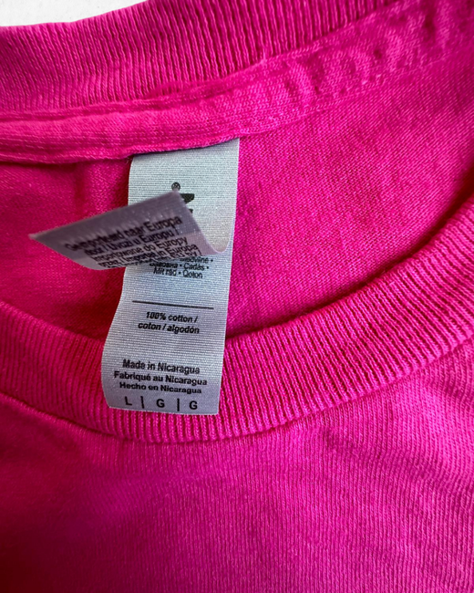 Camiseta American Vintage Ollivier Middle School Fucsia L - Segunda Mano