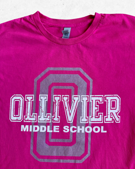 Camiseta American Vintage Ollivier Middle School Fucsia L - Segunda Mano