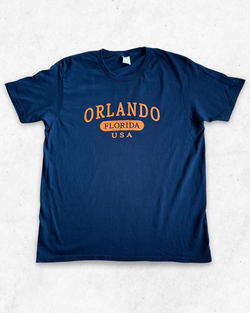 Camiseta American Vintage Orlando Florida Azul Marino XL - Segunda Mano