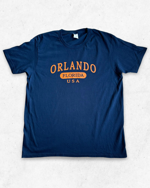 Camiseta American Vintage Orlando Florida Azul Marino XL