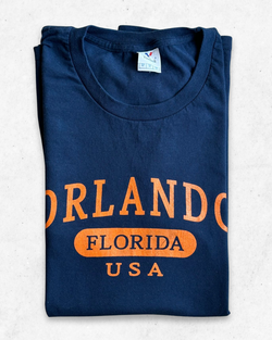 Camiseta American Vintage Orlando Florida Azul Marino XL - Segunda Mano