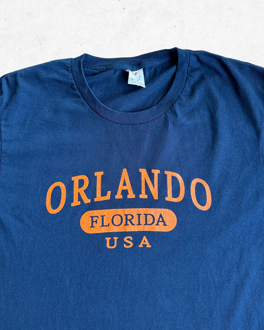 Camiseta American Vintage Orlando Florida Azul Marino XL - Segunda Mano