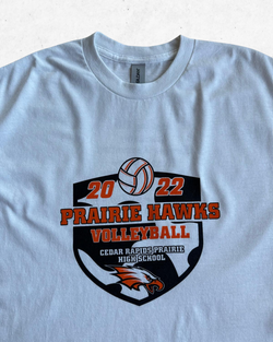 Camiseta American Vintage Prairie Hawks Volleyball Blanco M - Segunda Mano