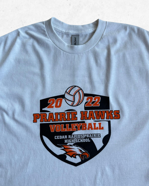 Camiseta American Vintage Prairie Hawks Volleyball Blanco M - Segunda Mano