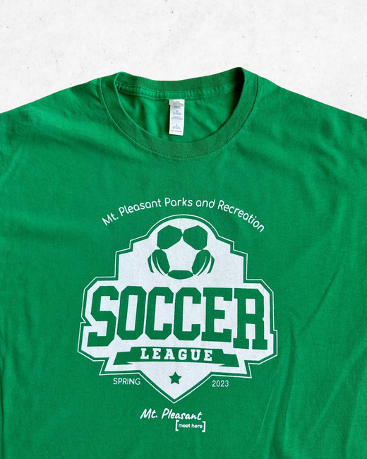 Camiseta American Vintage Soccer League Verde L - Segunda Mano