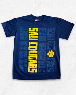 Camiseta American Vintage Spring Arbor University Azul Marino S - Segunda Mano