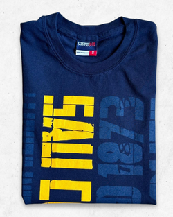 Camiseta American Vintage Spring Arbor University Azul Marino S - Segunda Mano
