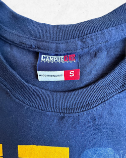 Camiseta American Vintage Spring Arbor University Azul Marino S - Segunda Mano