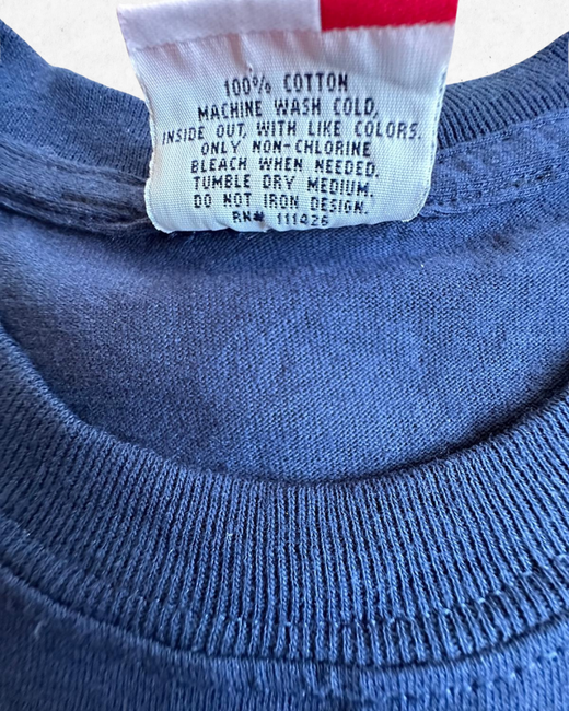 Camiseta American Vintage Spring Arbor University Azul Marino S - Segunda Mano