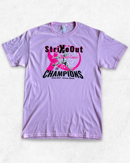 Camiseta American Vintage Strike Out Breast Cancer Rosa M
