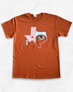 Camiseta American Vintage Texas Naranja L