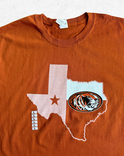 Camiseta American Vintage Texas Naranja L