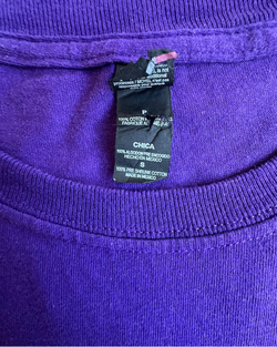 Camiseta American Vintage Western Mustangs Morado S - Segunda Mano