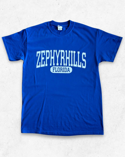 Camiseta American Vintage Zephyrhills Florida Azul M - Segunda Mano