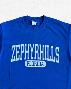 Camiseta American Vintage Zephyrhills Florida Azul M - Segunda Mano