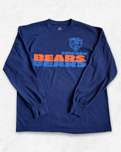 Camiseta de Manga Larga NFL Chicago Bears Azul Marino L