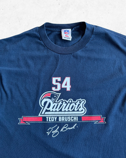 Camiseta de Manga Larga NFL New England Patriots 54 Tedy Bruschi Azul Marino L - Segunda Mano