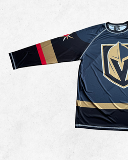 Camiseta de Manga Larga NHL Vegas Golden Knights Gris y Negro XL - Segunda Mano