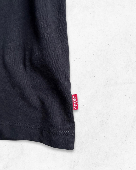Camiseta de Manga Larga Levis Crop Mujer Negro S - Segunda Mano