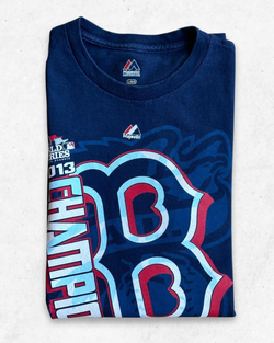 Camiseta MLB Boston Red Sox Champions 2013 Azul Marino L