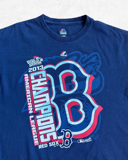 Camiseta MLB Boston Red Sox Champions 2013 Azul Marino L