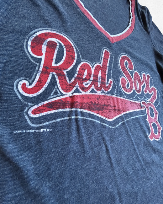 Camiseta MLB Boston Red Sox Mujer Gris S