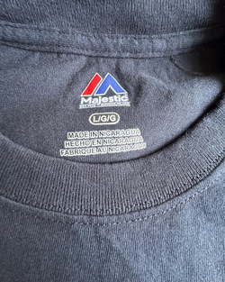 Camiseta MLB Chicago Cubs Champions World Series 2016 Negro L