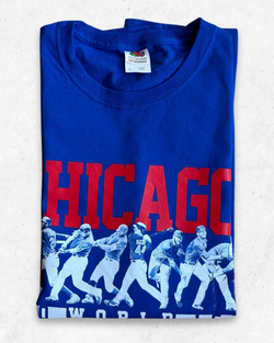 Camiseta MLB Chicago Cubs World Champions 2016 Azul L - Segunda Mano