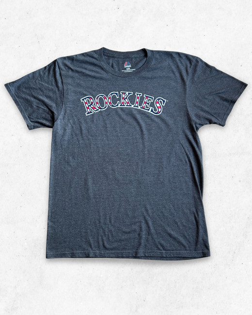 Camiseta MLB Colorado Rockies 19 Blackmon Gris M