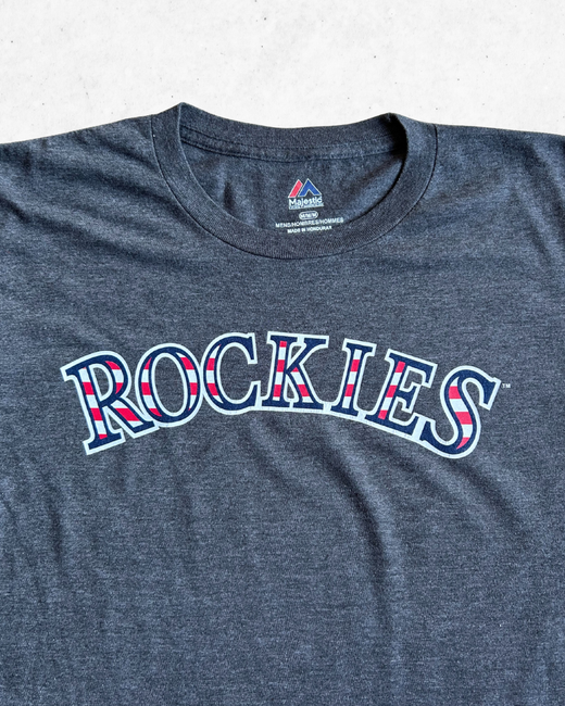 Camiseta MLB Colorado Rockies 19 Blackmon Gris M - Segunda Mano