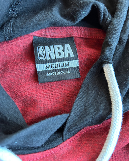 Camiseta con Capucha NBA Logo Oficial Burdeos M - Segunda Mano
