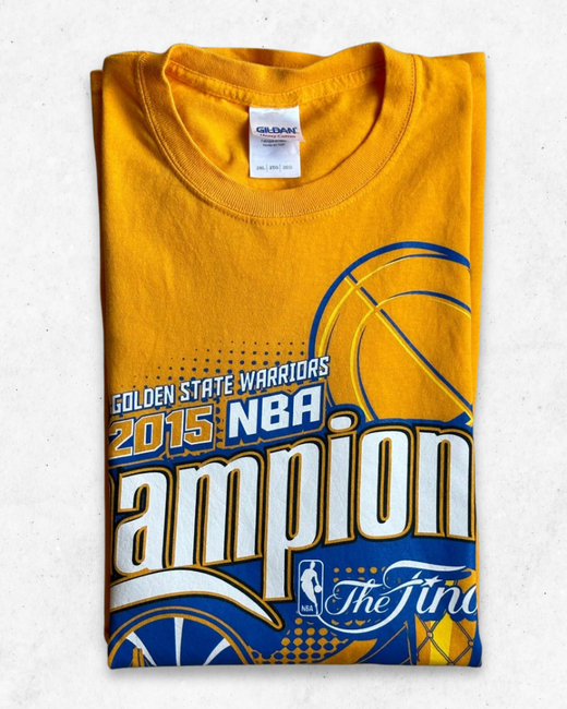 Camiseta NBA Golden State Warriors The Finals Champions 2015 Amarillo Mostaza XXL - Segunda Mano