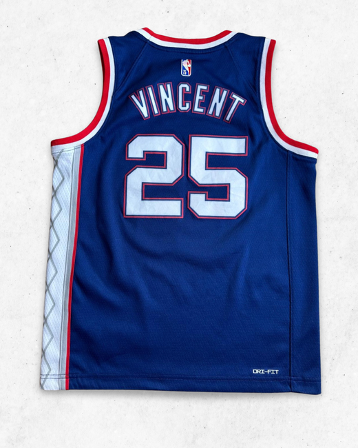 Camiseta NBA Nike Brooklyn Nets 25 Vicent Niños Azul M - Segunda Mano