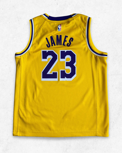 Camiseta NBA Nike Los Ángeles Lakers 23 Lebron James Amarillo talla M - Segunda Mano
