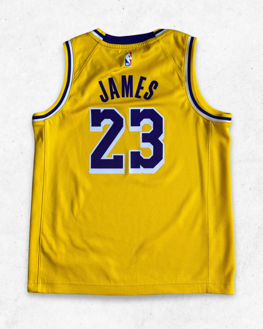 Camiseta NBA Nike Los Ángeles Lakers 23 Lebron James Amarillo talla M - Segunda Mano