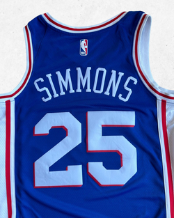 Camiseta NBA Nike Philadelphia 76ers 25 Ben Simmon Azul S - Segunda Mano