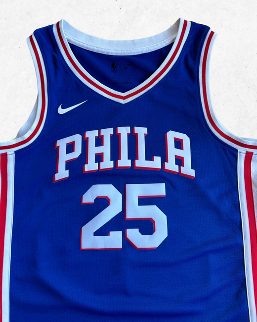 Camiseta NBA Nike Philadelphia 76ers 25 Ben Simmon Azul S - Segunda Mano